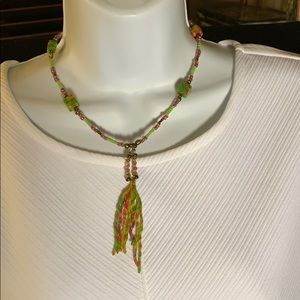 OOAK Handmade Rainbow Sherbet Necklace